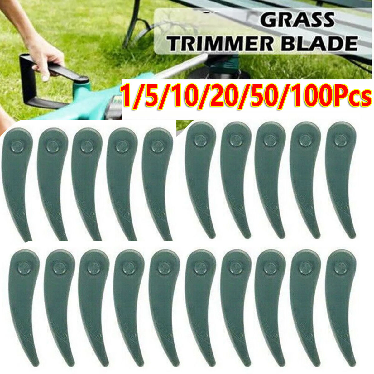 Gardening Tools Basic - 1/5/10/20/50/100Pc Lame per tagliaerba in plastica