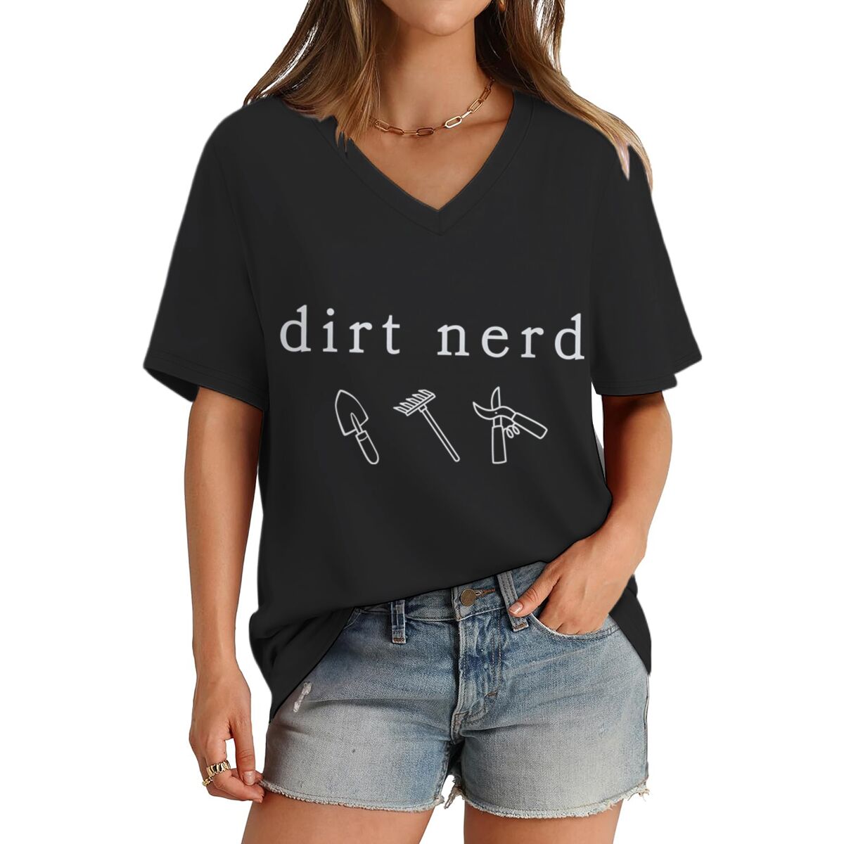 Gardening Tools Cartoon - Maglietta grafica Dirt Nerd Gardening Tools