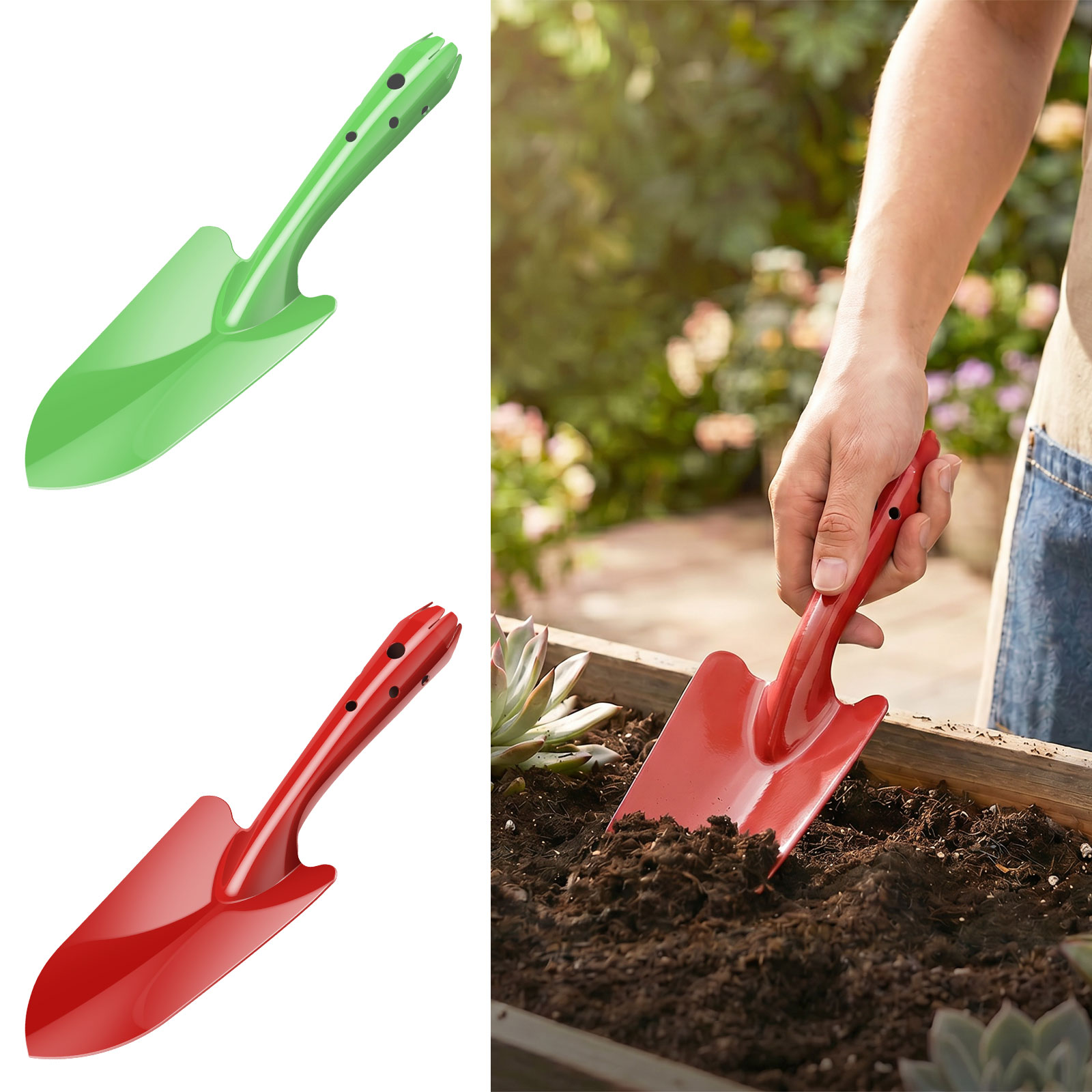 Garden Hand Trowel - Paletta da Giardino in Metallo Antiruggine,