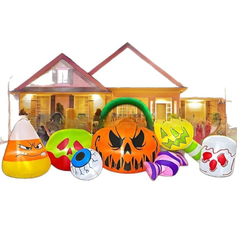 Gardening Tools Cartoon - Zucca gonfiabile di Halloween con luci